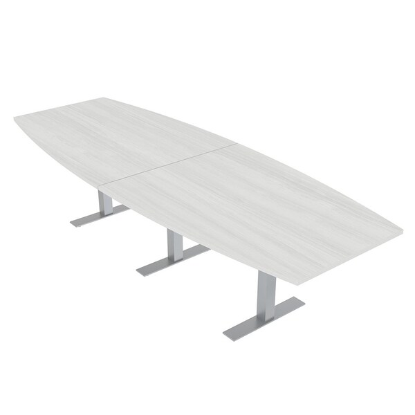 45 in W, 144 in L, 29 in H, Engineered Wood Top, White